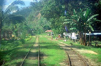 Train Beaufort-Tenom station in small village