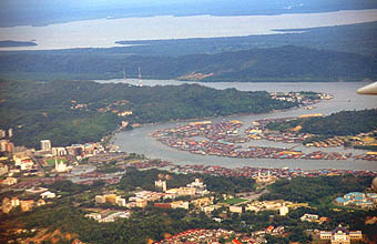 Brunei Bandar Seri Begawan from aircraft 1