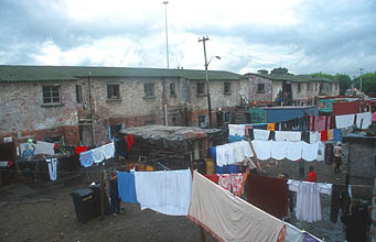 Cape Town Township houses and washing on the line