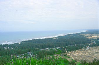 Danang China beach from marble mountains