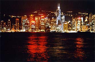 Hong Kong Island Skyline by night