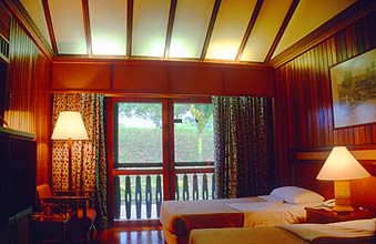 Sarawak Batang Ai Reservoir and Hilton Longhouse Resort room