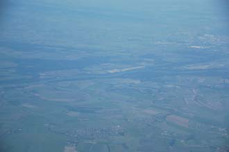 BUD Hungary - danube river and landscape with fields from aircraft 02 3008x2000