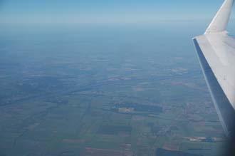 BUD Hungary - danube river and landscape with fields from aircraft 03 3008x2000