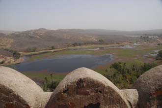 JAI Ranthambore National Park - panorama view from Ranthambore Fort on lake and park 3008x2000