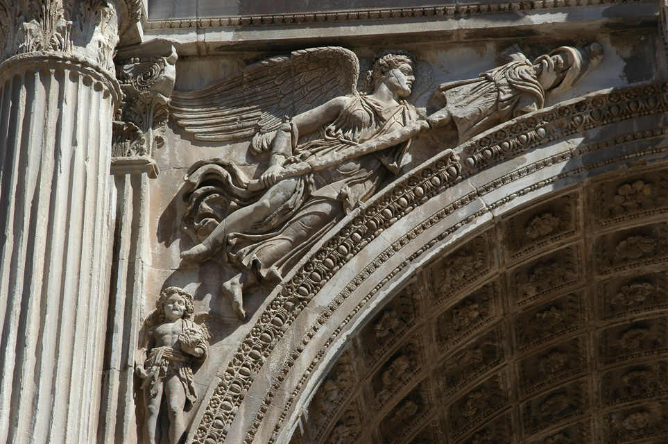 FCO Rome - Roman Forum Romanum - Arco di Settimio Severo or Arch of Septimus Severus detail 03 3008x2000