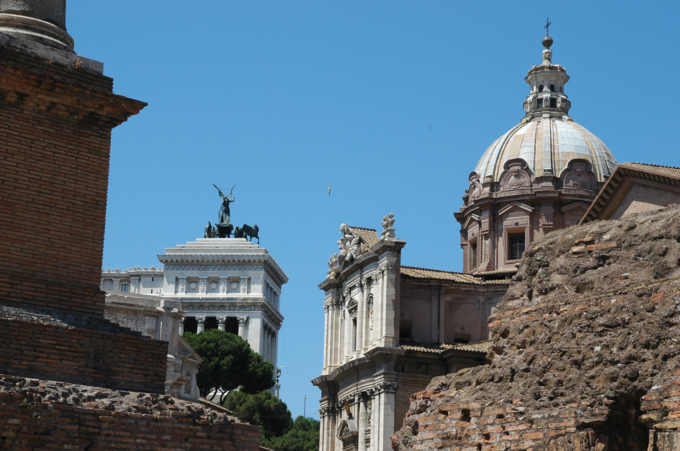 FCO Rome - Roman Forum Romanum - Chiesa di San Luca e Santa Martina with Vittoriano 3008x2000