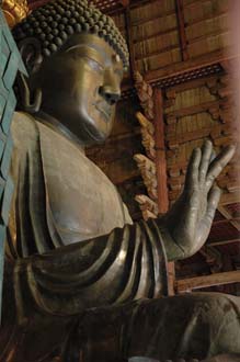 KIX Nara - enormous bronze Buddha image in Daibutsu-den Hall in Todai-ji temple 3008x2000