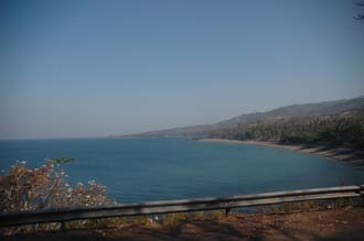 AMI Lombok Senggigi Ombak Putih sailing ship Senggigi bay from coastal road 3008x2000